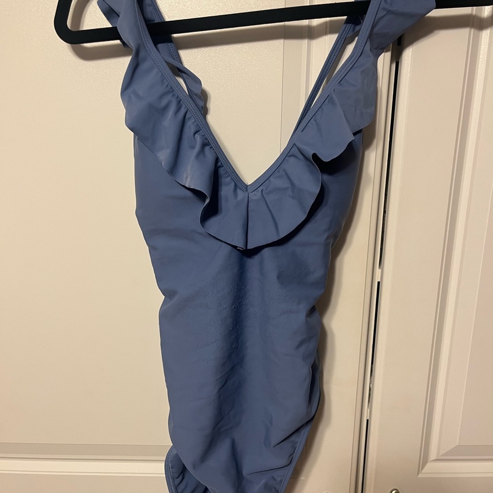 Xhilaration Blue Ruffle Swimsuit